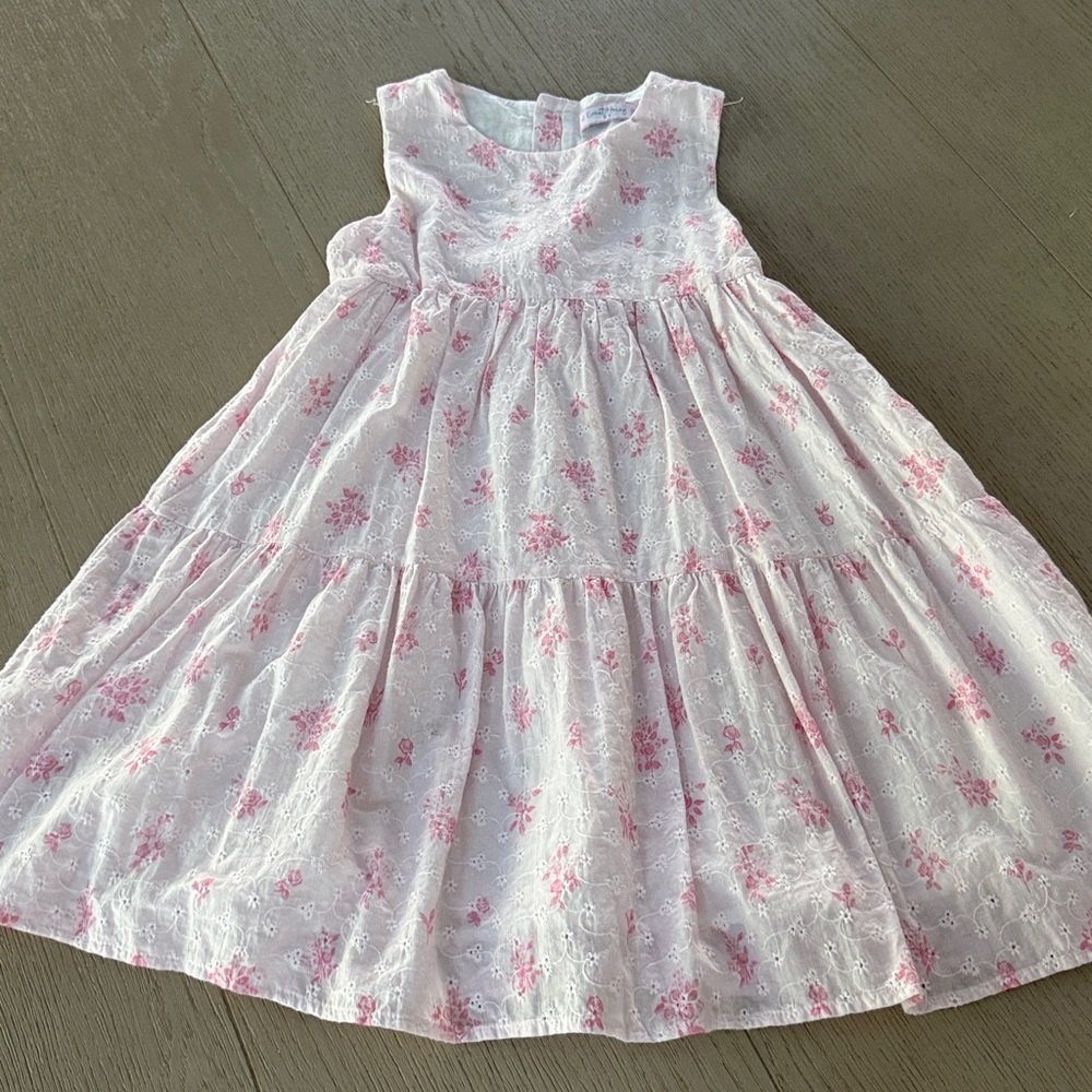 SweetHoney Pink Floral Eyelet Dress